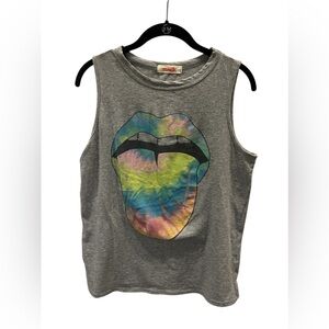 Mazik Gray Tank With Mouth Design Size M